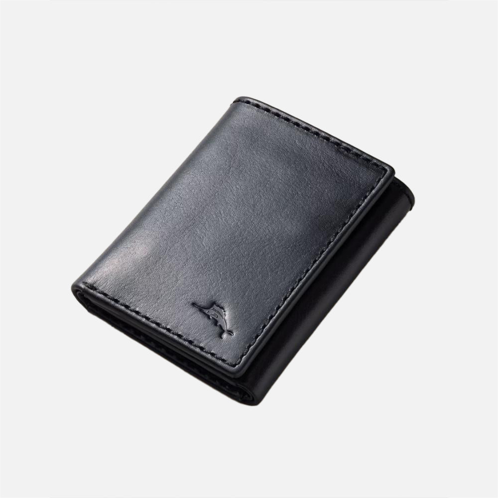 Heavy Stitch Leather Trifold Wallet - Men