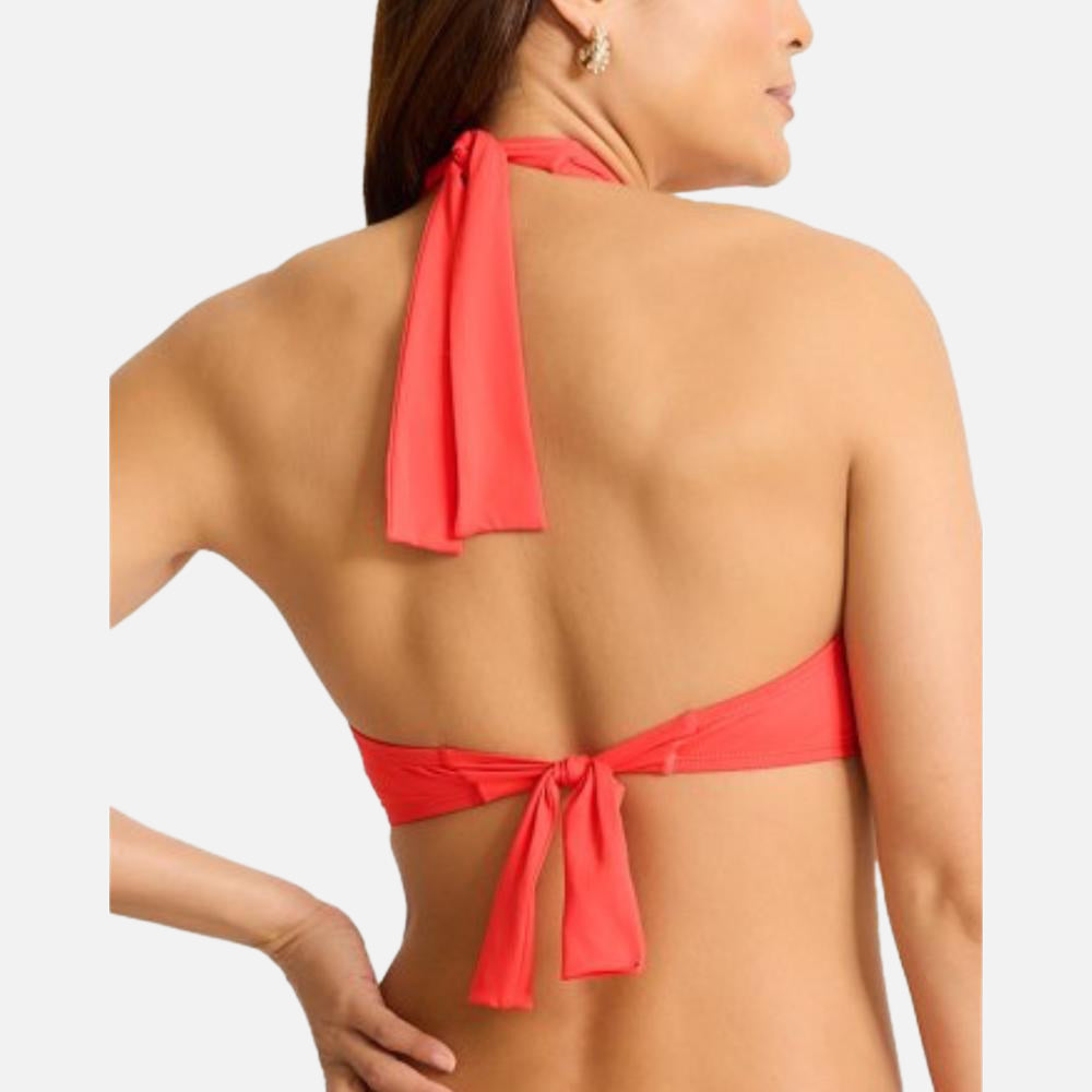 Pearl Halter Cutout Bikini Top - Women