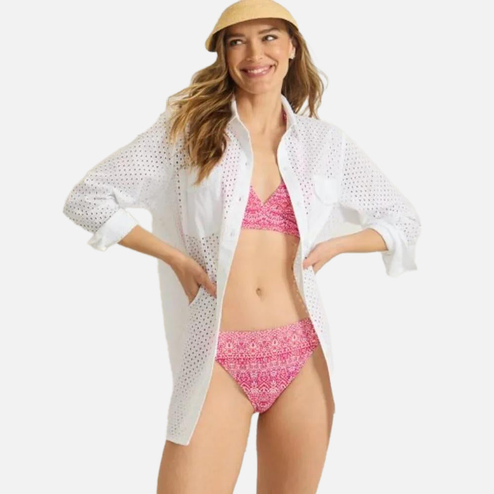 Eyelet Cove Boyfriend Beach Shirt - Women