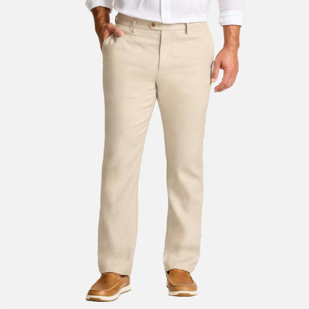 Latigo Beach Linen-Blend Flat-Front Pants - Men