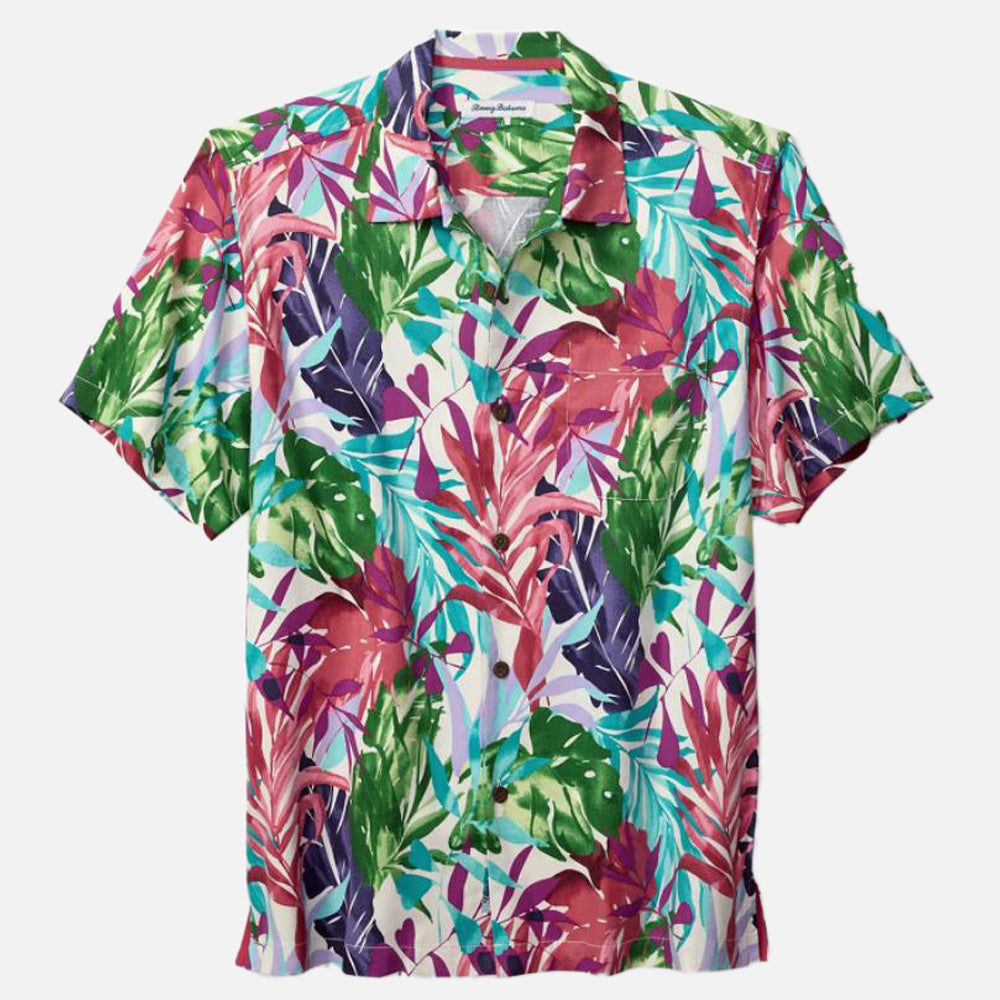Fuego Fronds Silk-Blend IslandZone Camp Shirt - Men