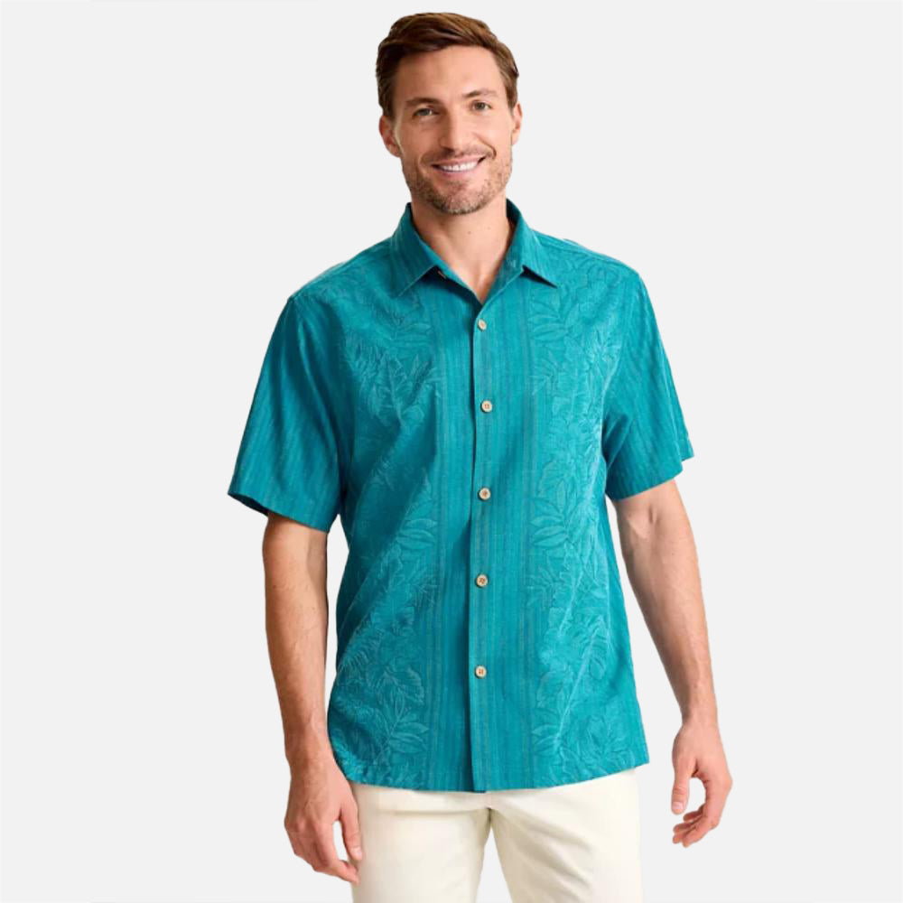 Maui Border Silk Camp Shirt - Men