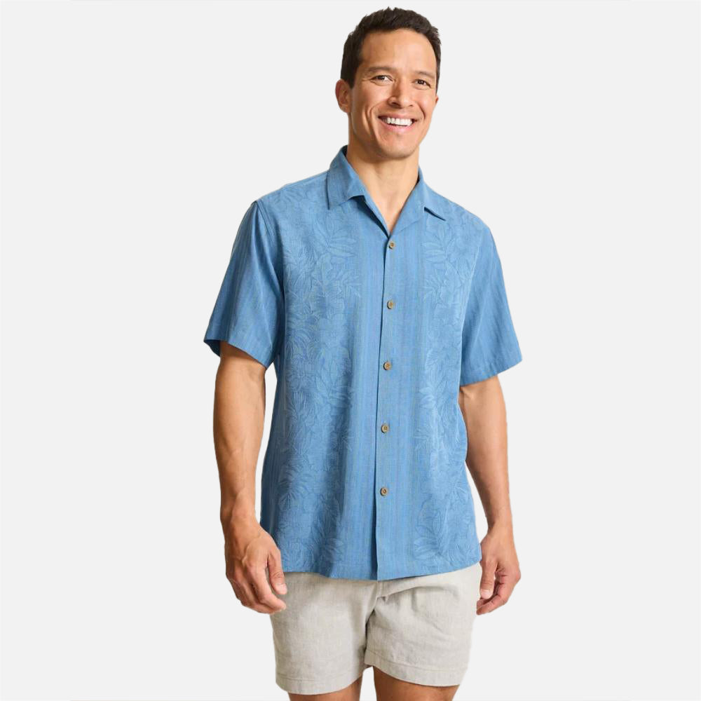 Maui Border Silk Camp Shirt - Men