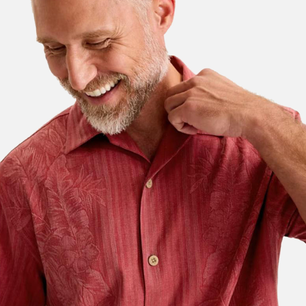 Maui Border Silk Camp Shirt - Men