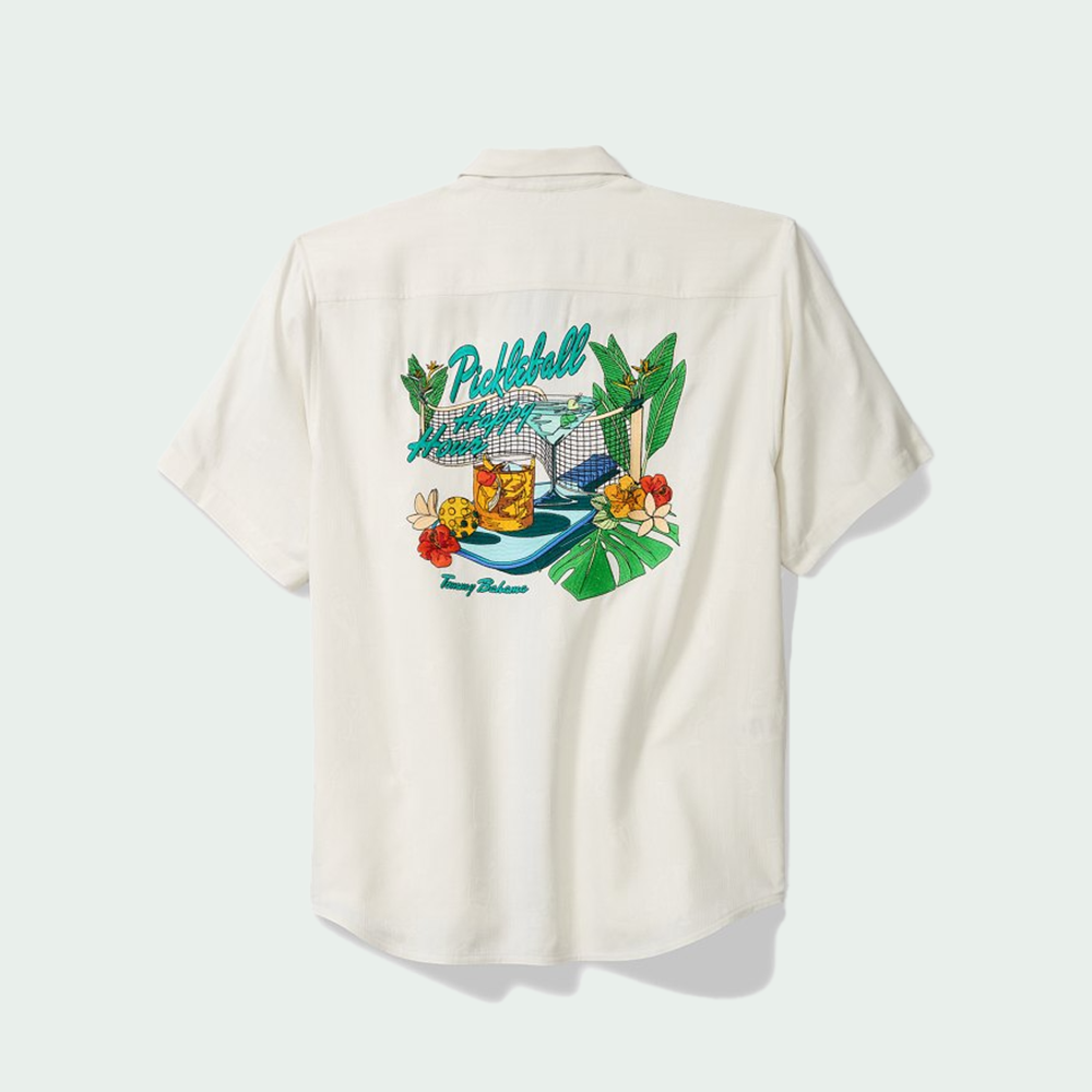 Pickleball Happy Hour Silk Camp Shirt - Men