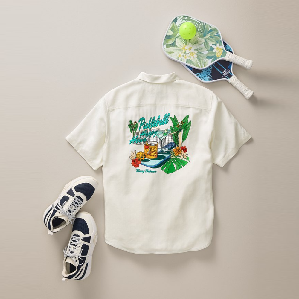 Pickleball Happy Hour Silk Camp Shirt - Men