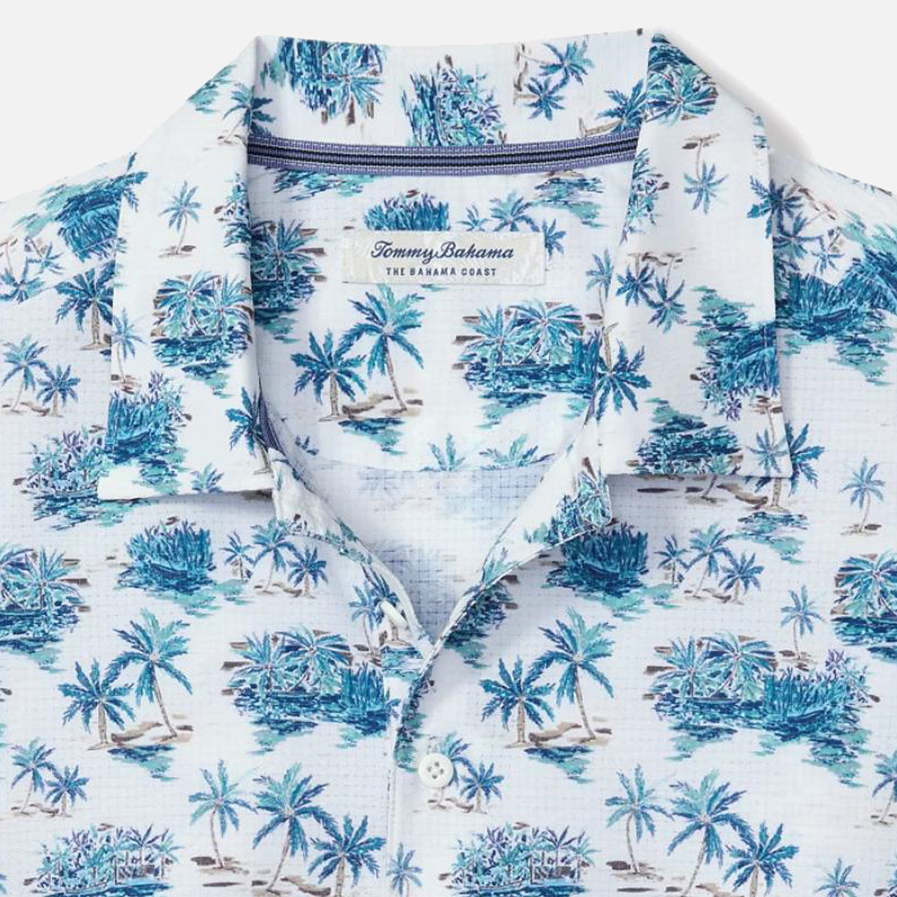 Bahama Coast Palm Scape IslandZone Polo T-Shirt - Men