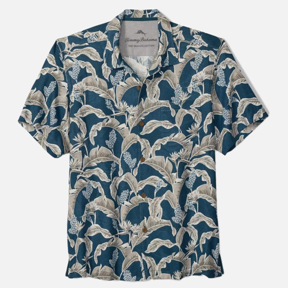 Midnight Palms Silk Camp Shirt - Men