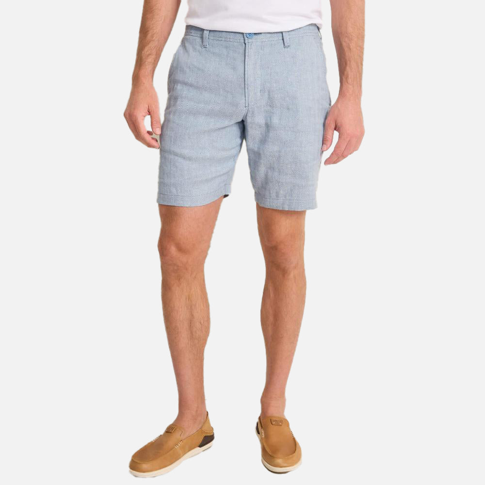 Beach Coast Stretch-Linen 9-Inch Shorts - Men