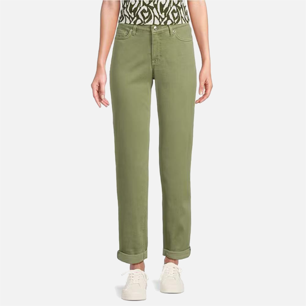 Leila Sunwashed Twill Mid Rise Ankle Length Boyfriend Jeans - Women