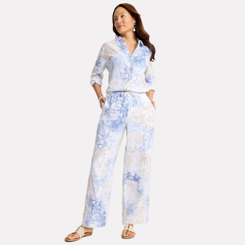 Two Palms Dolce Bay High-Rise Linen Easy Pants - Women