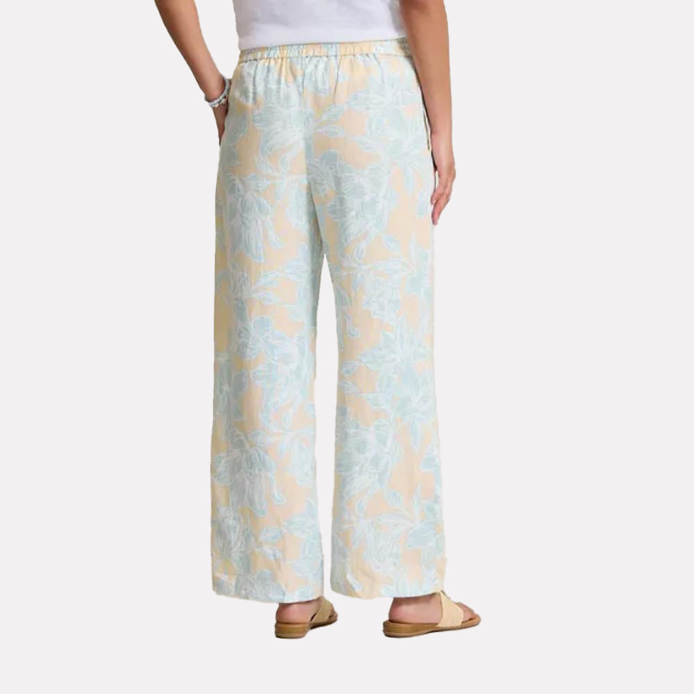 Two Palms Paradiso Petals High-Rise Linen Easy Pants - Women