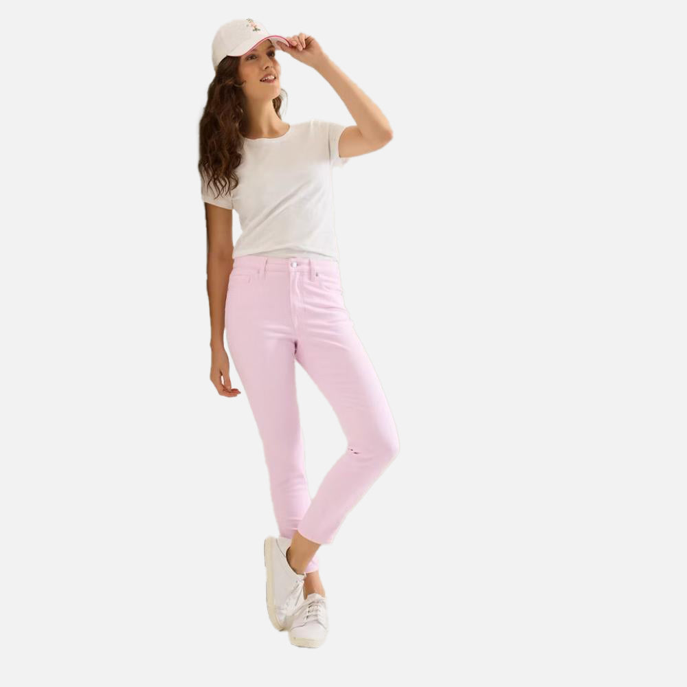 Pink High-Rise Skinny-Ankle Jeans - Women