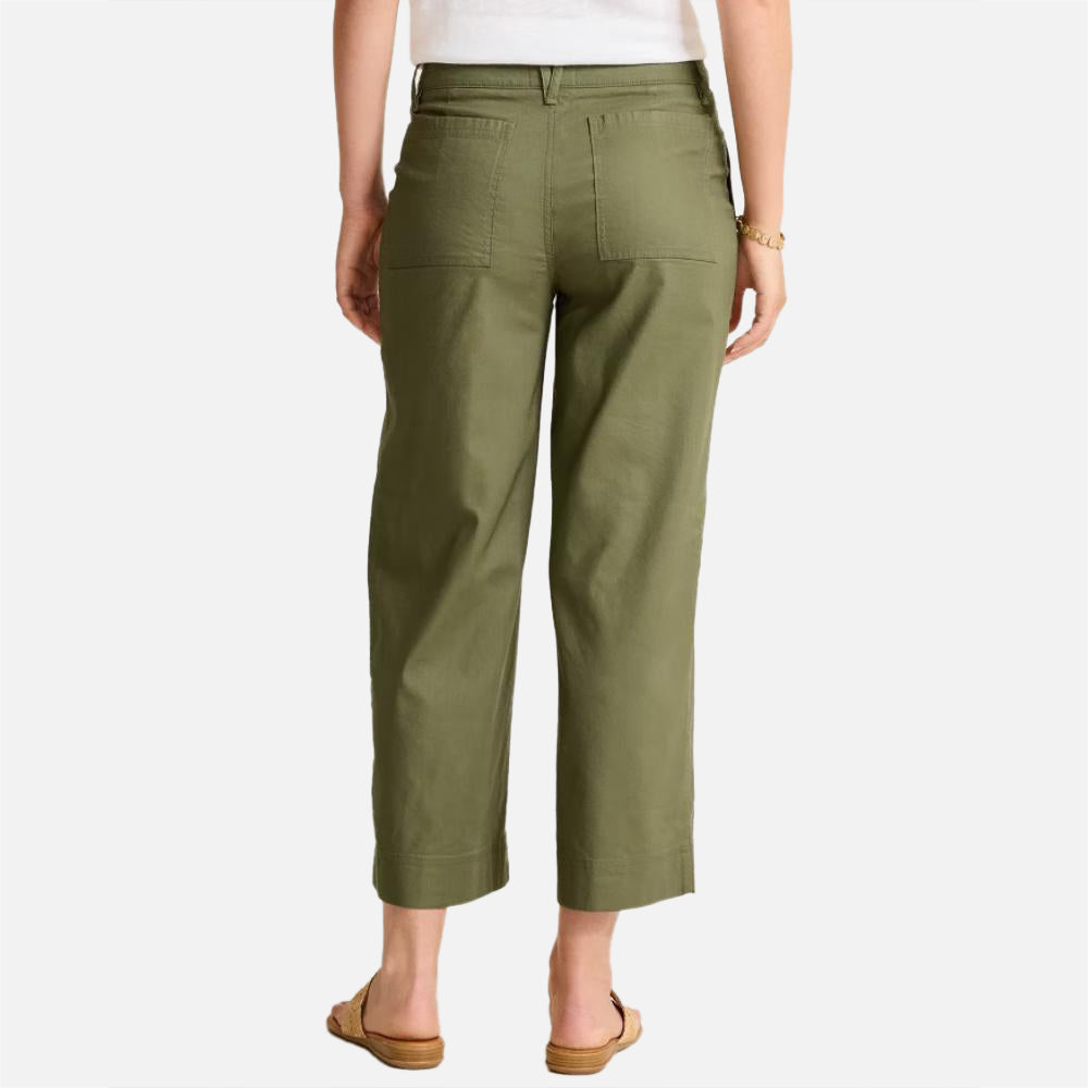 Seaside Breeze Cropped Stretch-Linen Pants - Women