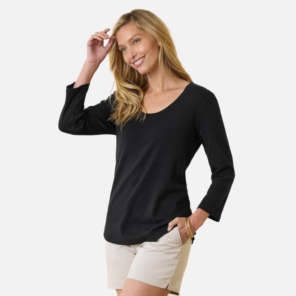 Ashby Isles Scoop-Neck 3/4-Sleeve T-Shirt - Women
