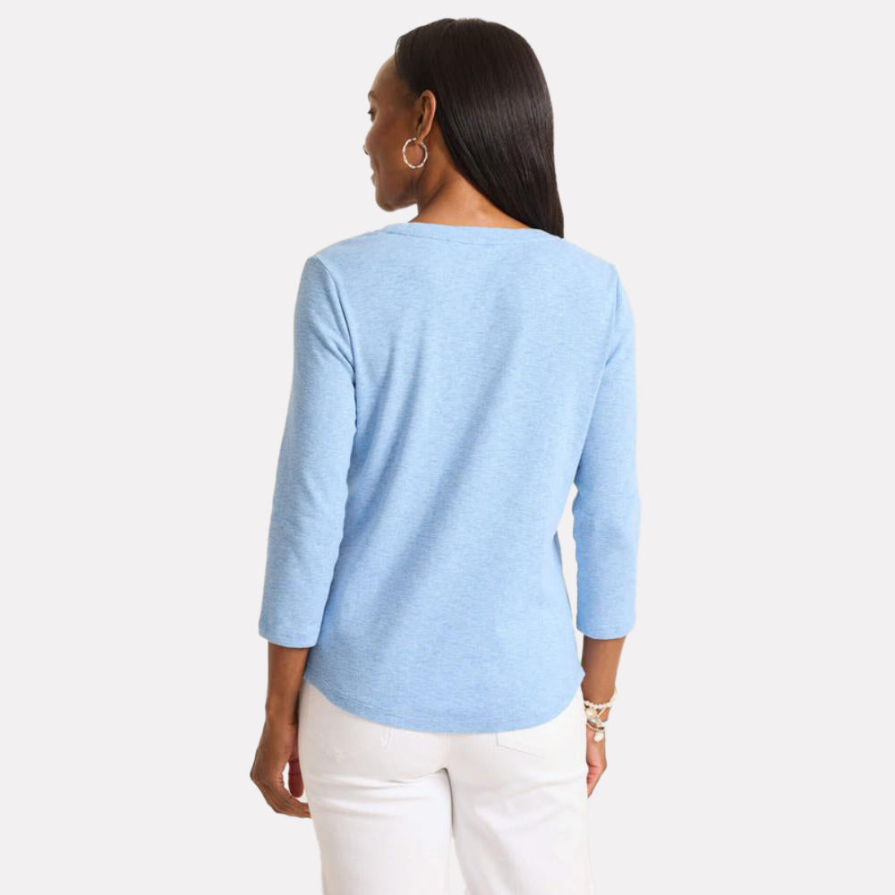 Ashby Isles Scoop-Neck 3/4-Sleeve T-Shirt - Women