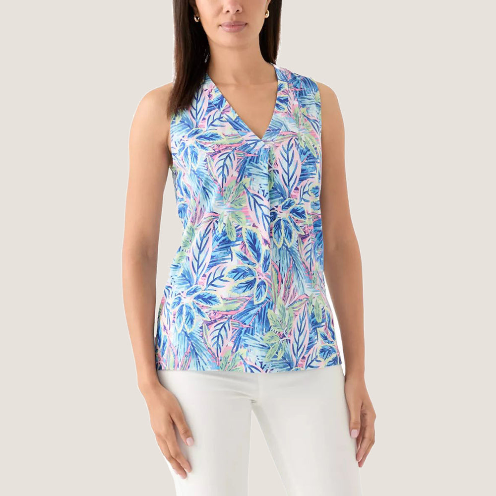 Kauai Frond Grove V-Neck Tank Top - Women