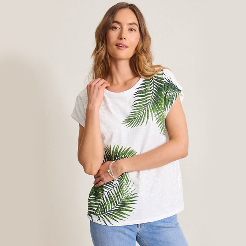 Leaf of Luxury Embellished Lux T-Shirt - Women