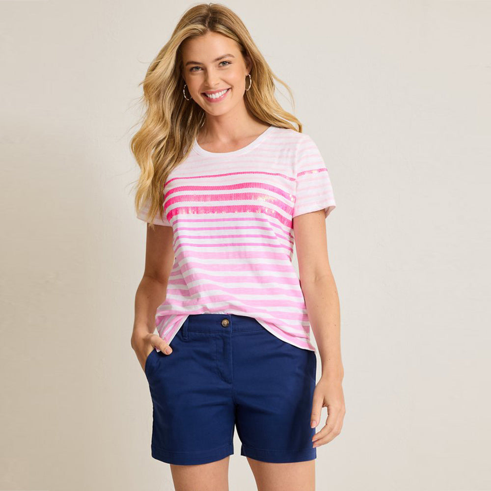 Sunrise Harbor Embellished Lux T-Shirt - Women