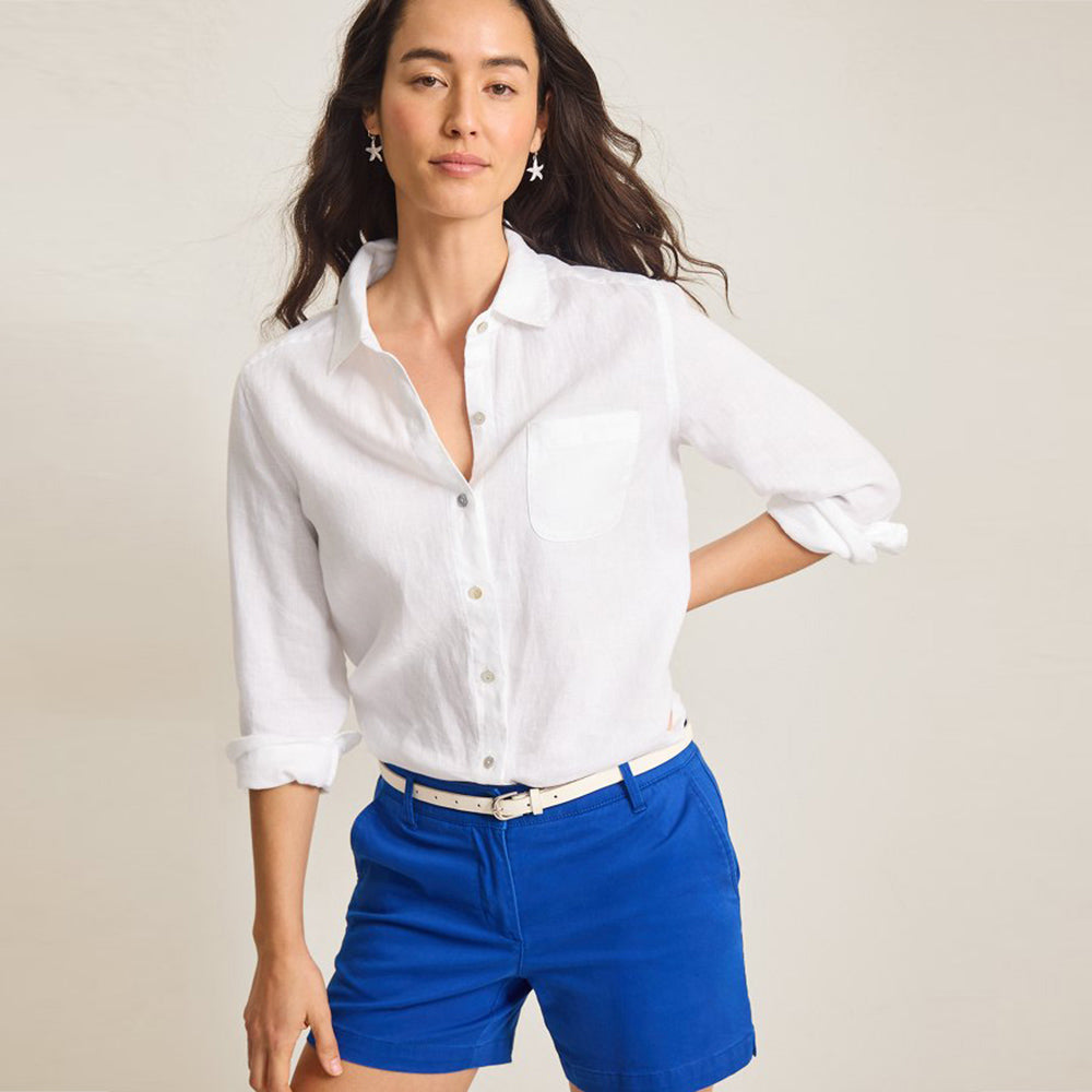 Coastalina Linen Relaxed Top - Women