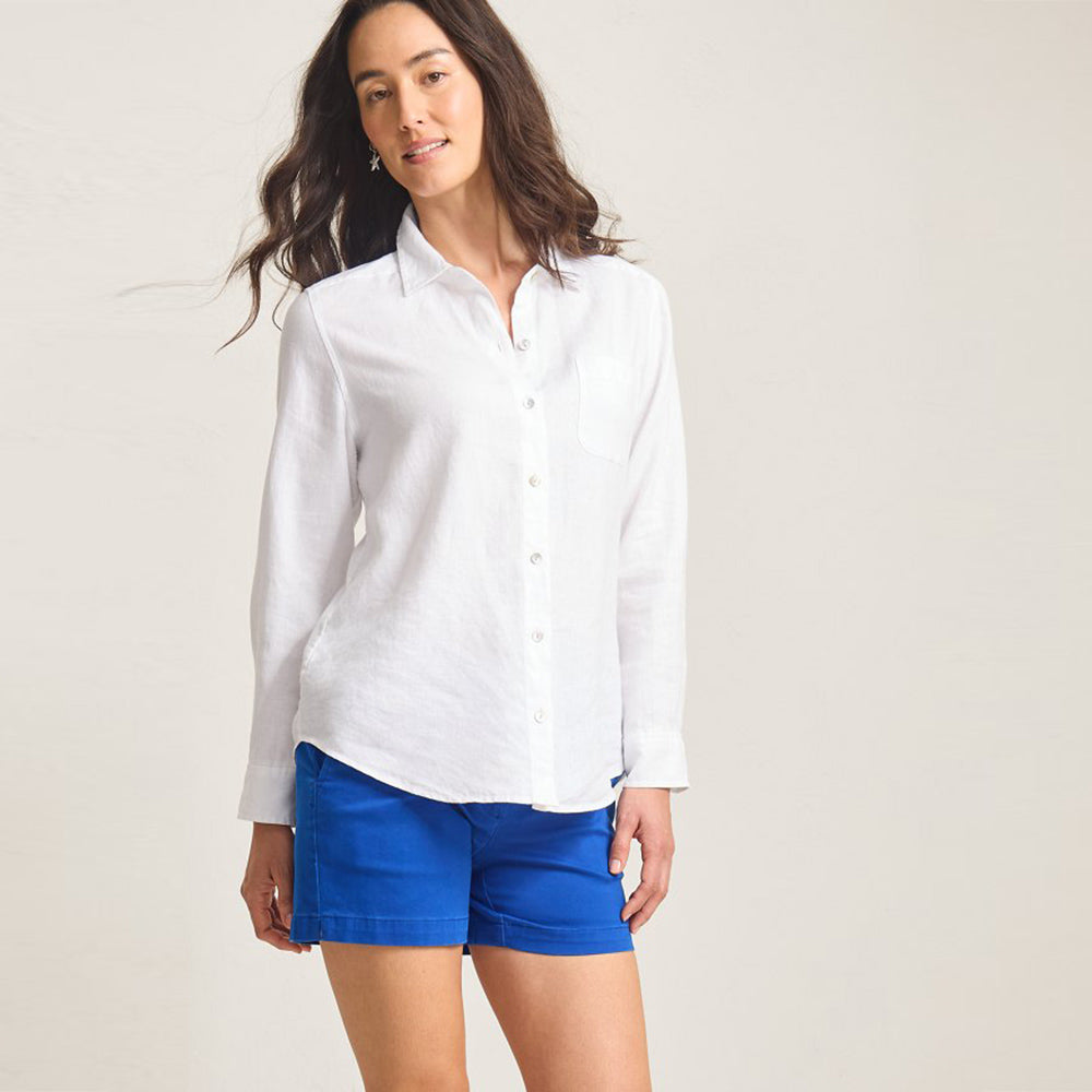 Coastalina Linen Relaxed Top - Women