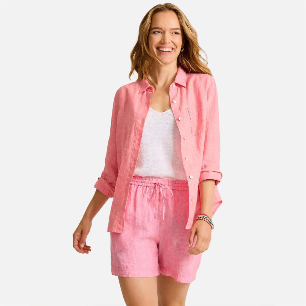 Coastalina Linen Relaxed Shirt - Women