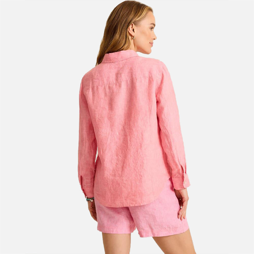 Coastalina Linen Relaxed Shirt - Women