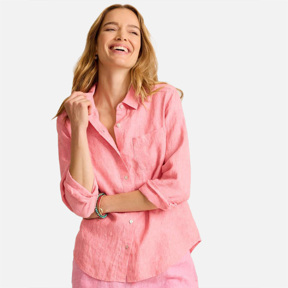 Coastalina Linen Relaxed Shirt - Women