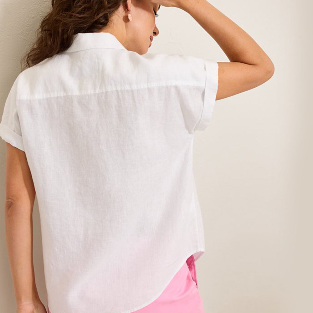 Coastalina Linen Camp Shirt - Women