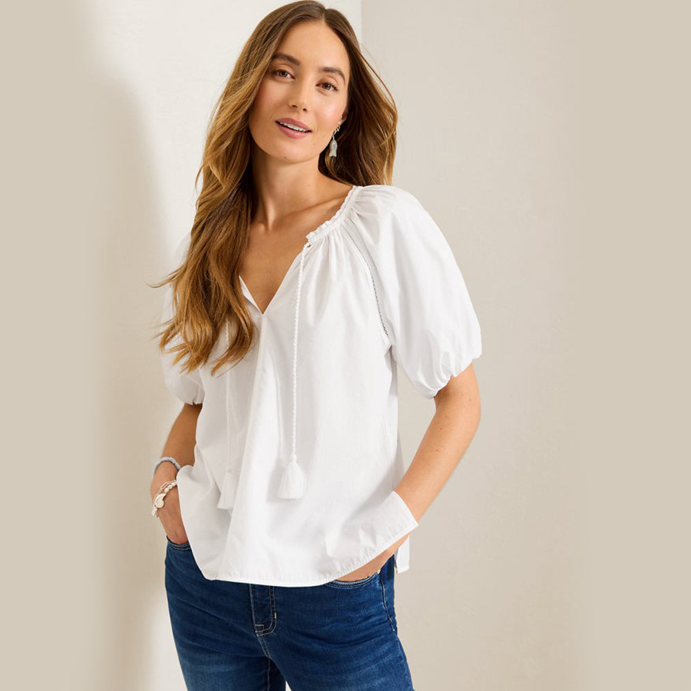 Oceana Isle Puff-Sleeve Top - Women