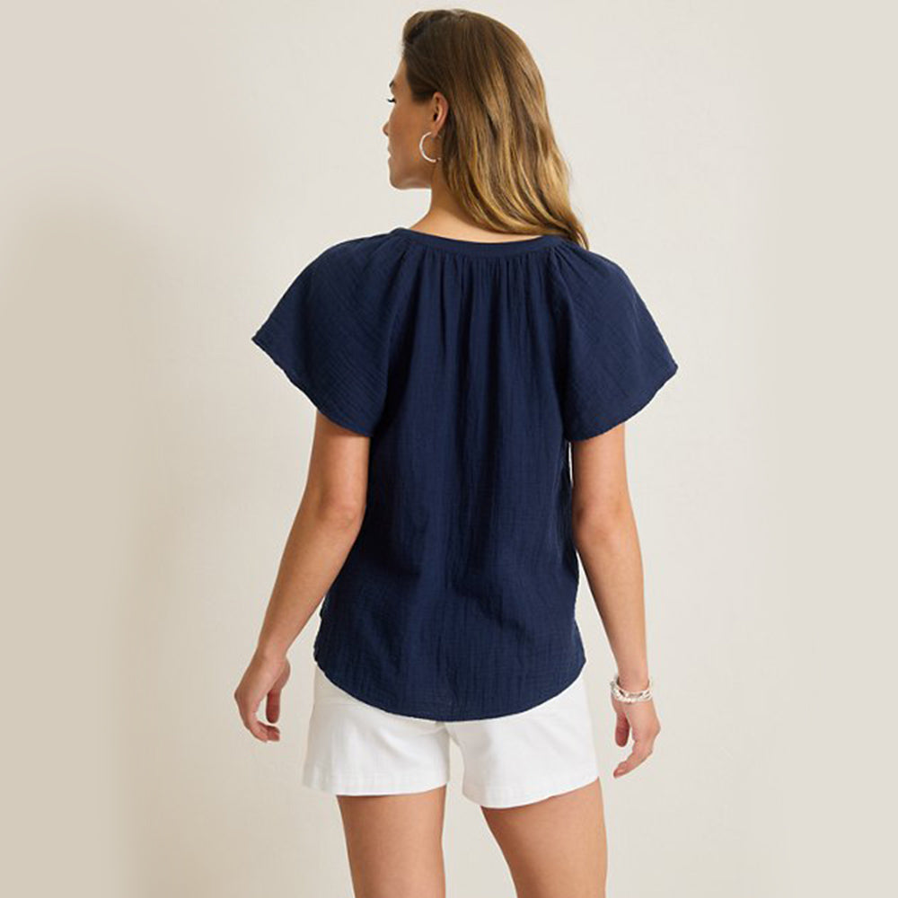 Island Gauze Flutter-Sleeve Top - Women
