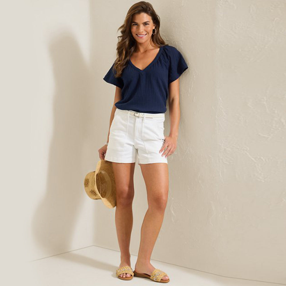 Island Gauze Flutter-Sleeve Top - Women