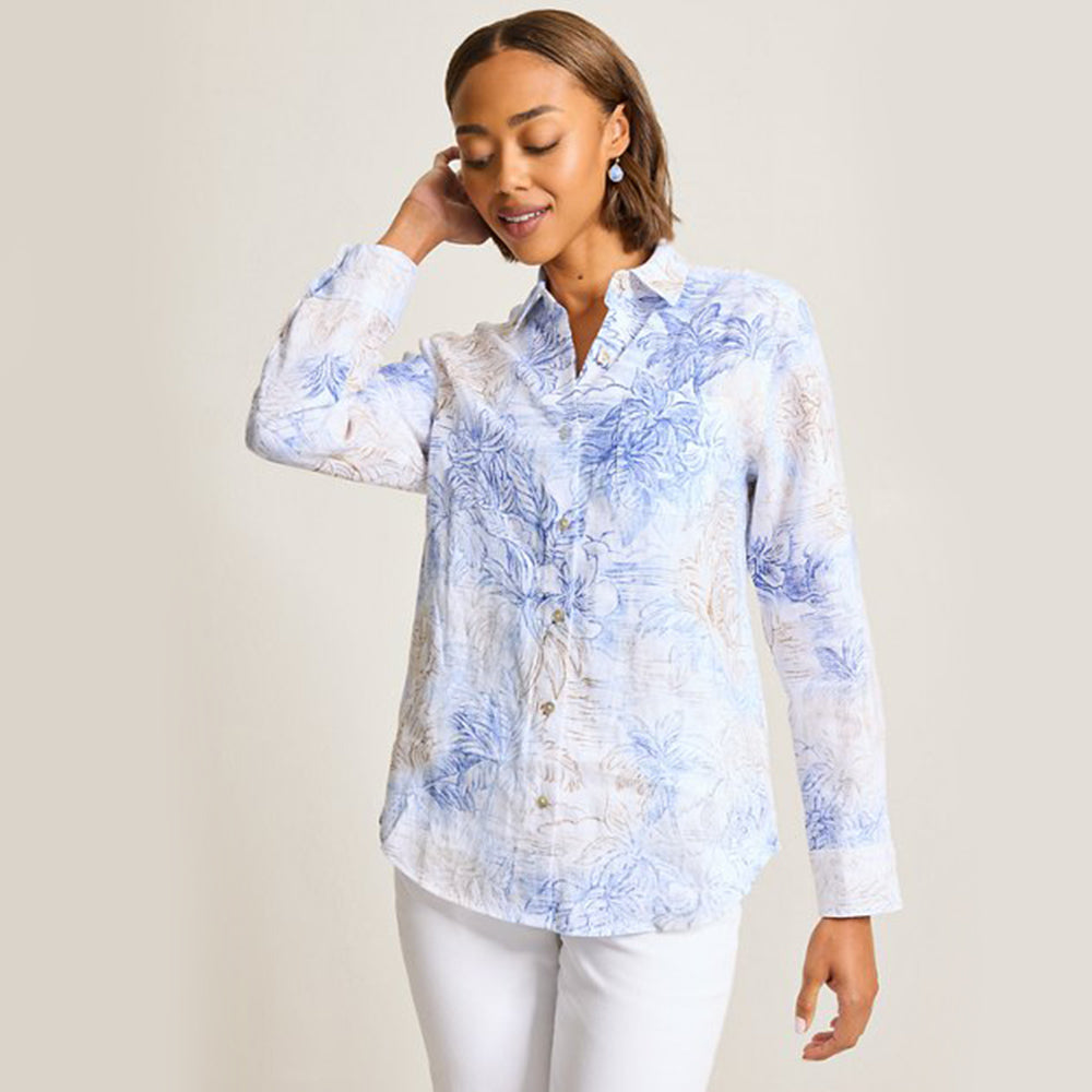 Coastalina Linen Dolce Bay Relaxed Top - Women