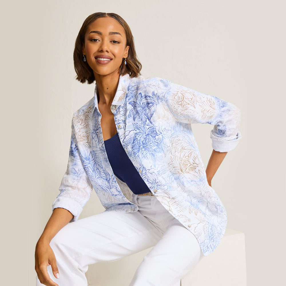 Coastalina Linen Dolce Bay Relaxed Top - Women