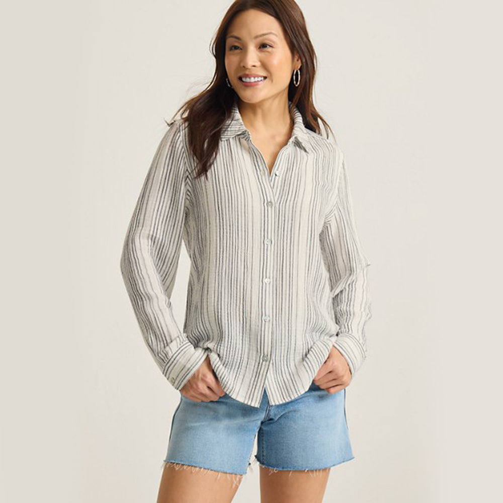 Island Gauze Luminous Tide Long-Sleeve Top -Women