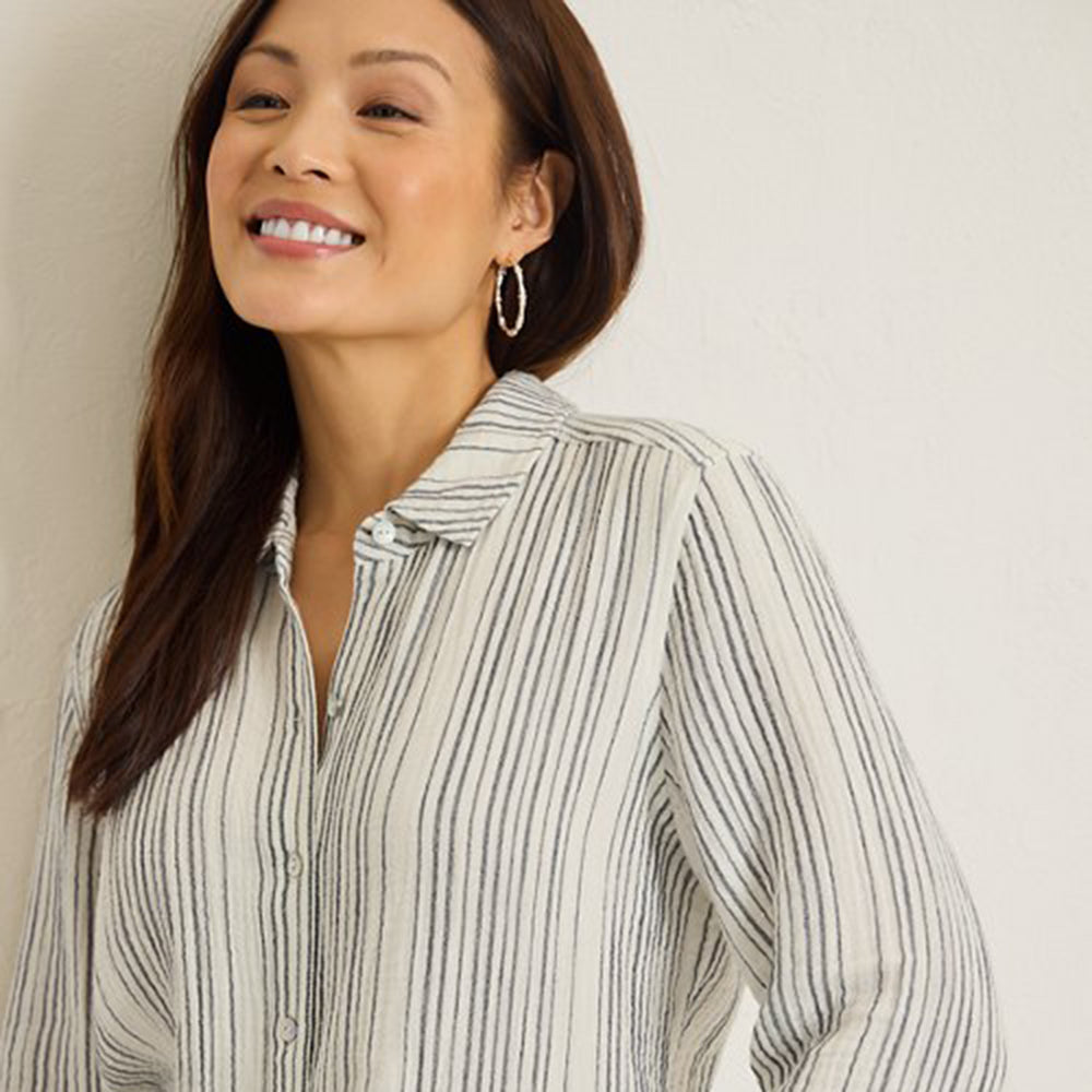 Island Gauze Luminous Tide Long-Sleeve Top -Women