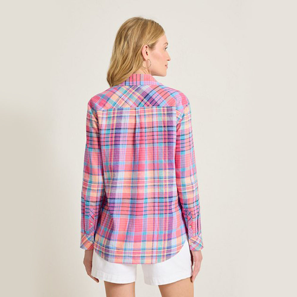 Coastal Dreams Long-Sleeve Linen-Blend Shirt - Women