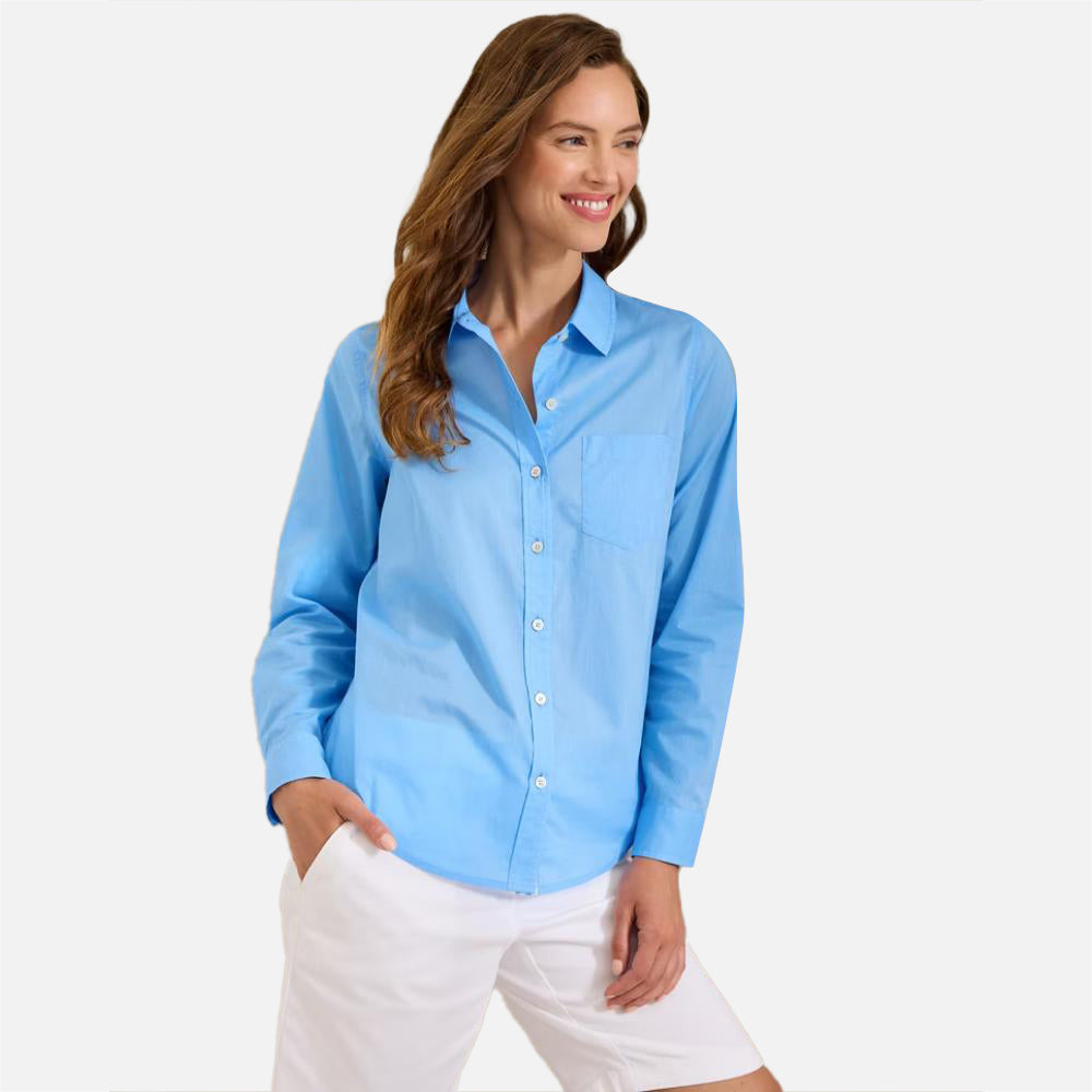 Washed Voile Classic Long-Sleeve Top - Women