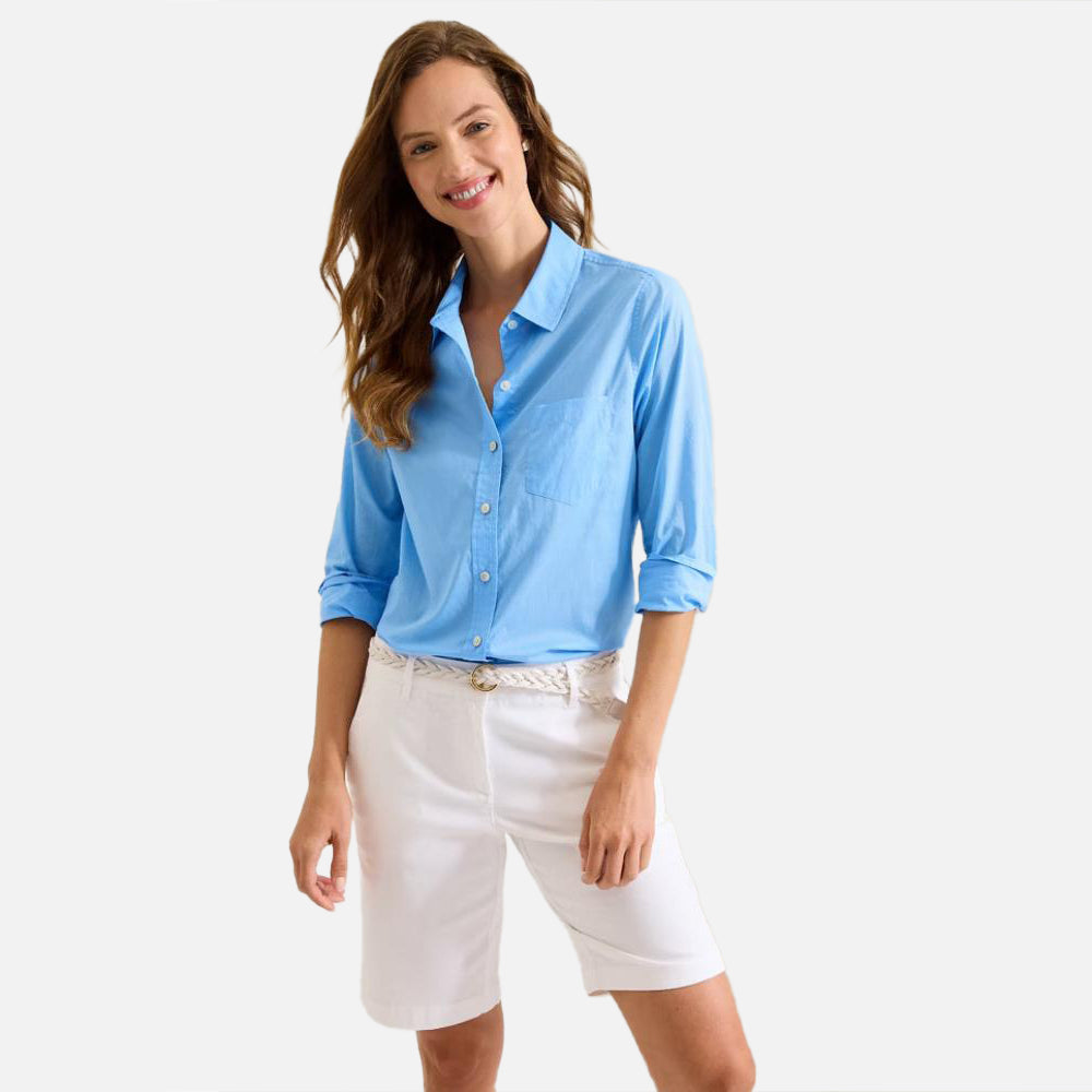 Washed Voile Classic Long-Sleeve Top - Women