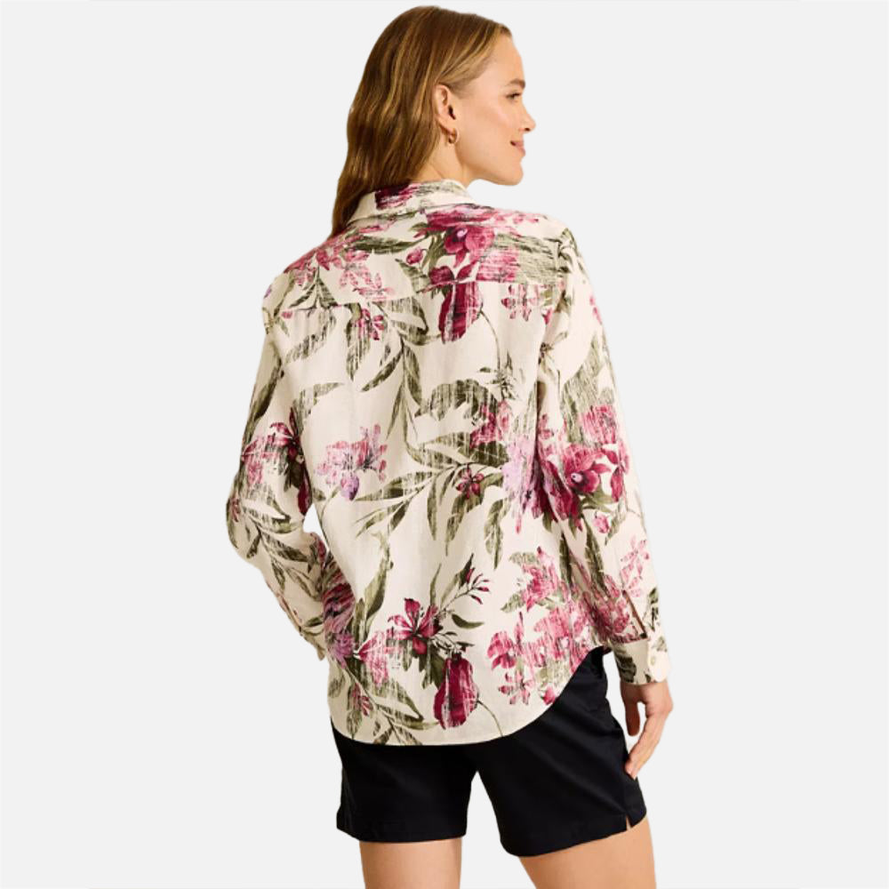 Coastalina Linen Orchid Isle Relaxed Top - Women