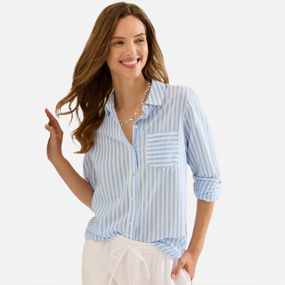 Oceanic Oasis Voile Long-Sleeve Shirt - Women
