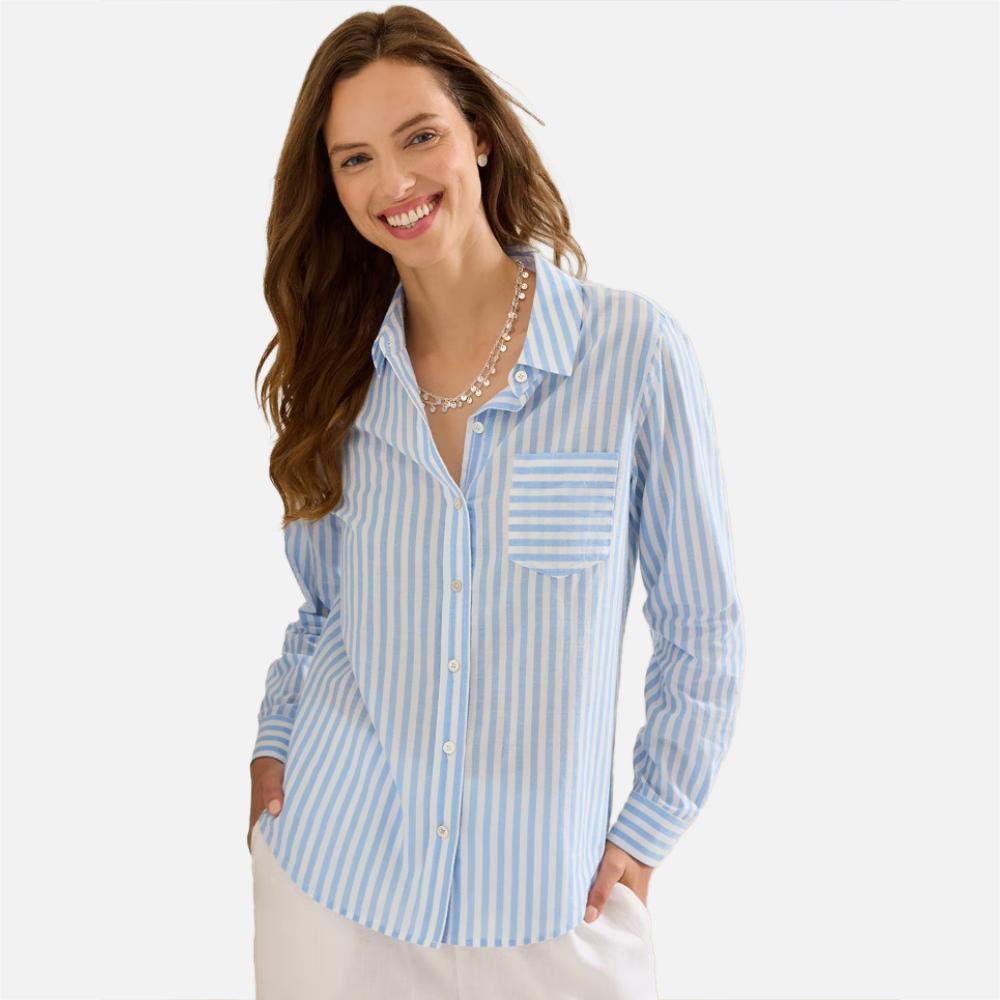 Oceanic Oasis Voile Long-Sleeve Shirt - Women