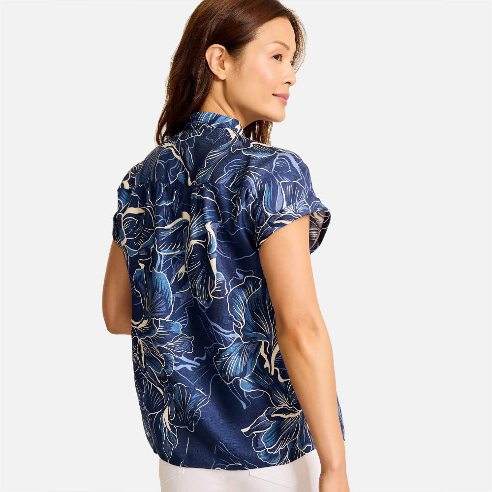Sapphire Seas Silk Popover Top - Women