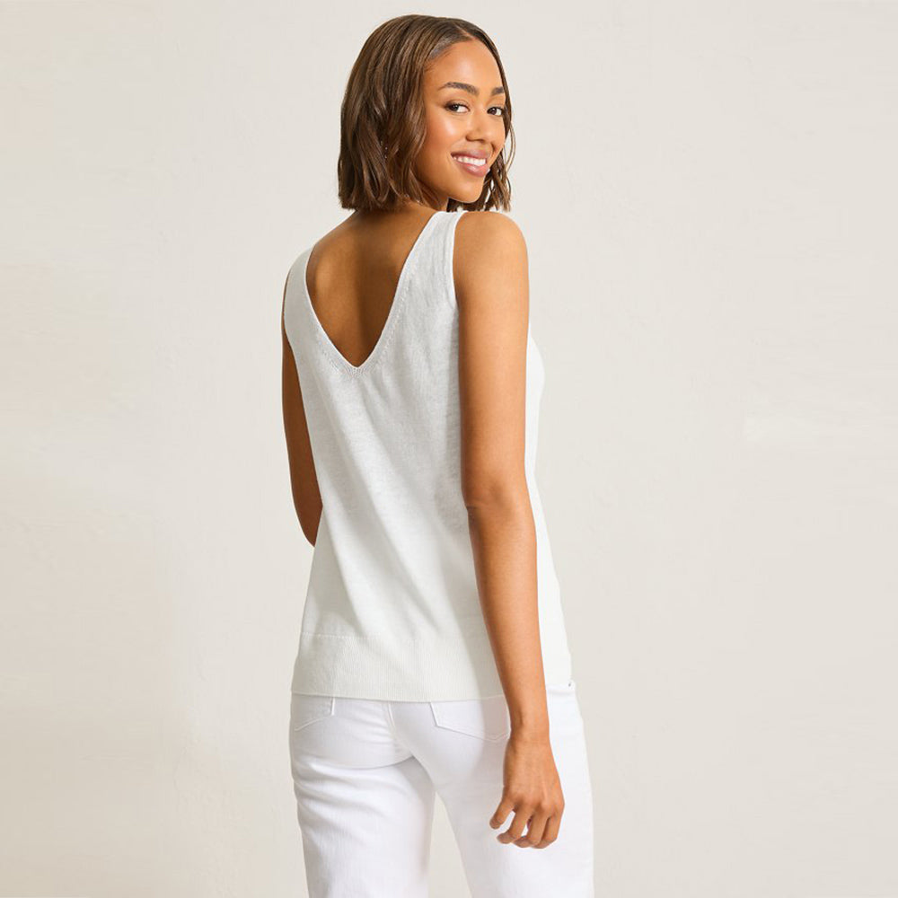 Addison Sleeveless Linen-Blend Sweater - Women