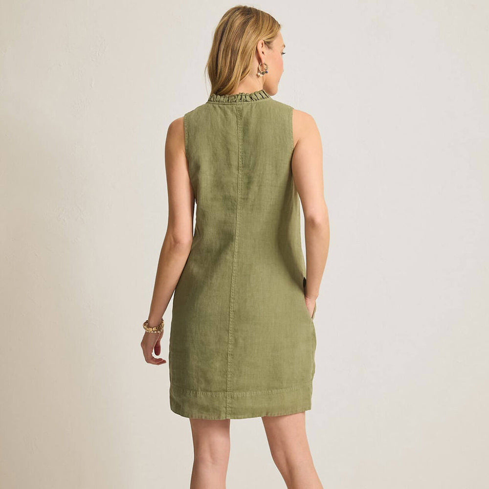 Two Palms Double-Ruffle Linen Dress - Women