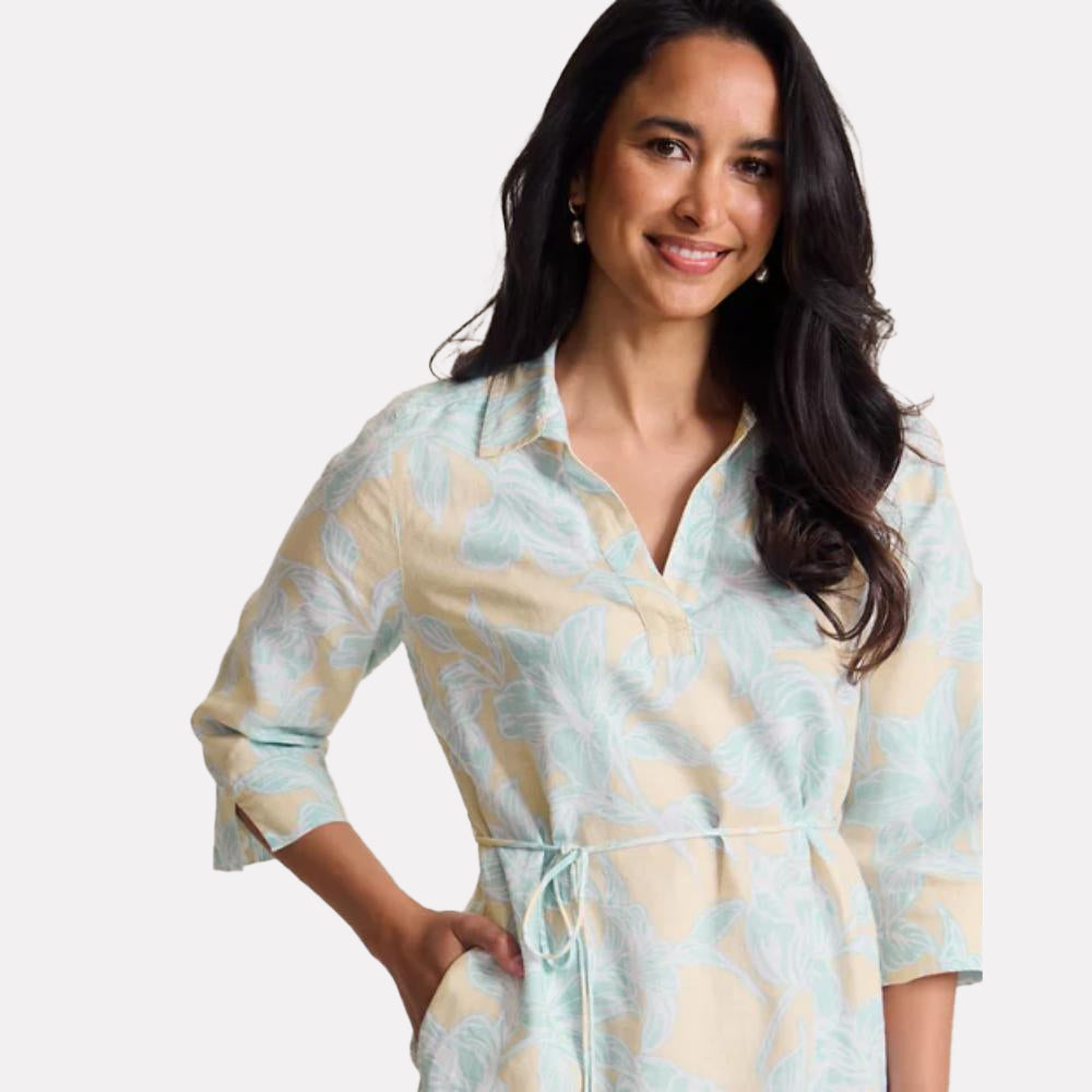 Two Palms Paradiso Petals Linen Dress - Women