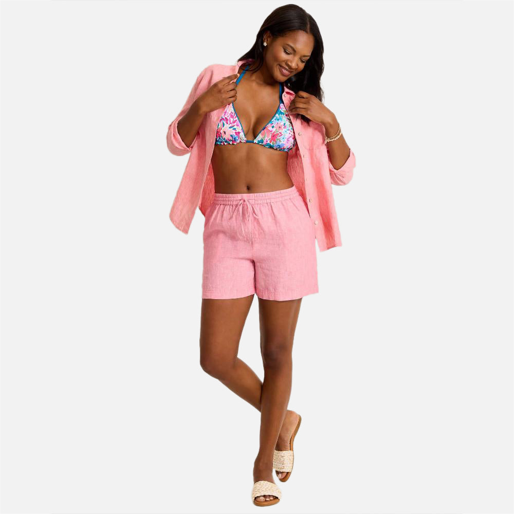 Two Palms High-Rise Linen Easy Shorts - Women