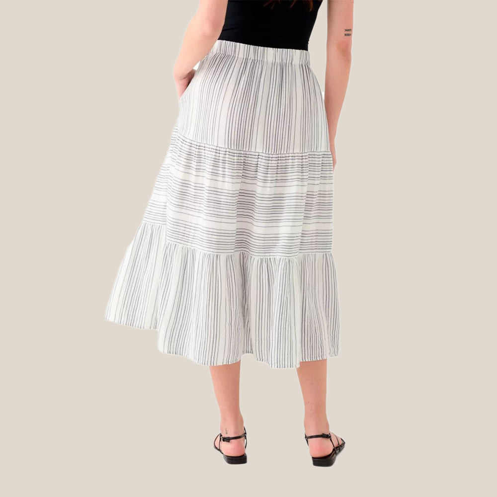 Island Gauze Luminous Tide Midi Skirt - Women