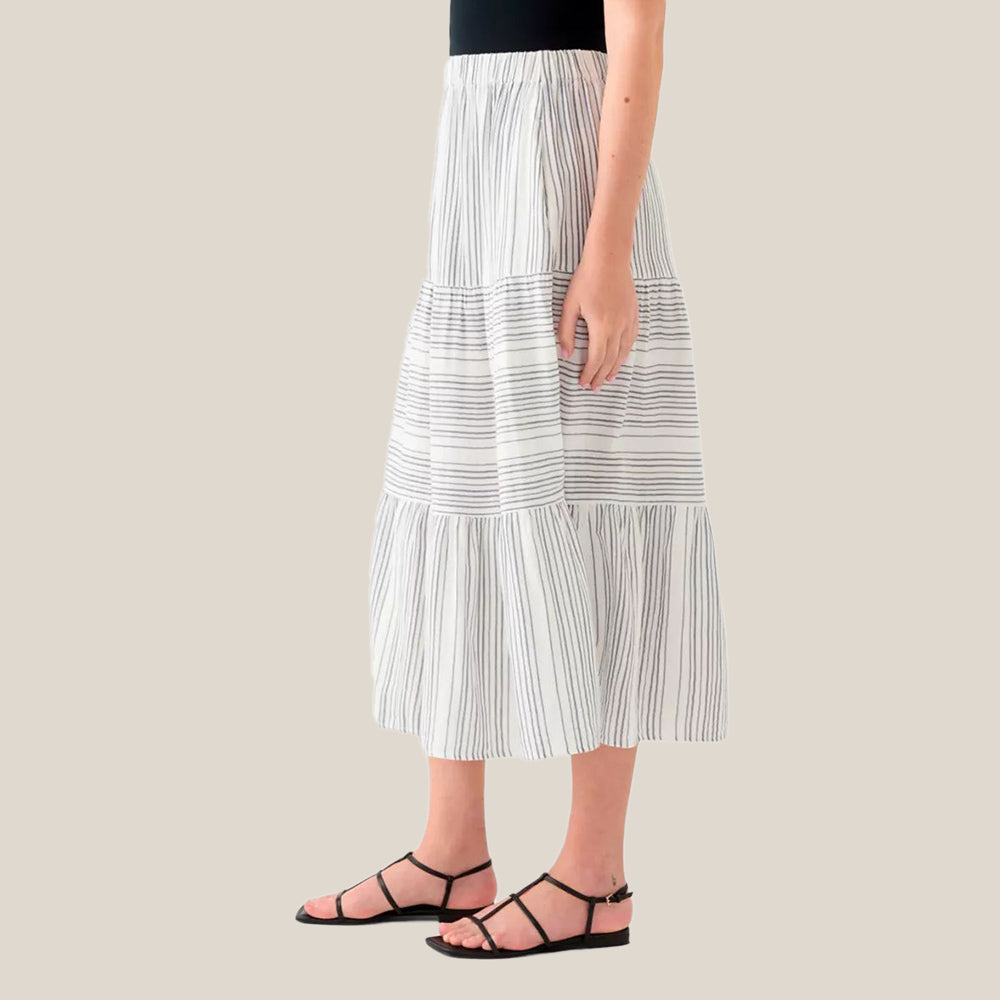 Island Gauze Luminous Tide Midi Skirt - Women