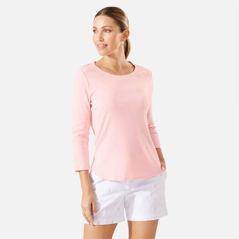 Ashby Isles Rib 3/4 Sleeve T-Shirt - Women